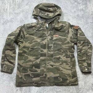 Columbia Loma Vista Hooded Jacket Mens‎ L Camo Camouflage Hunting *TINY HOLES